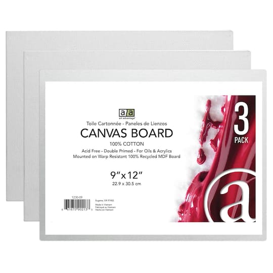 Art Advantage&#xAE; 3 Pack Canvas Board